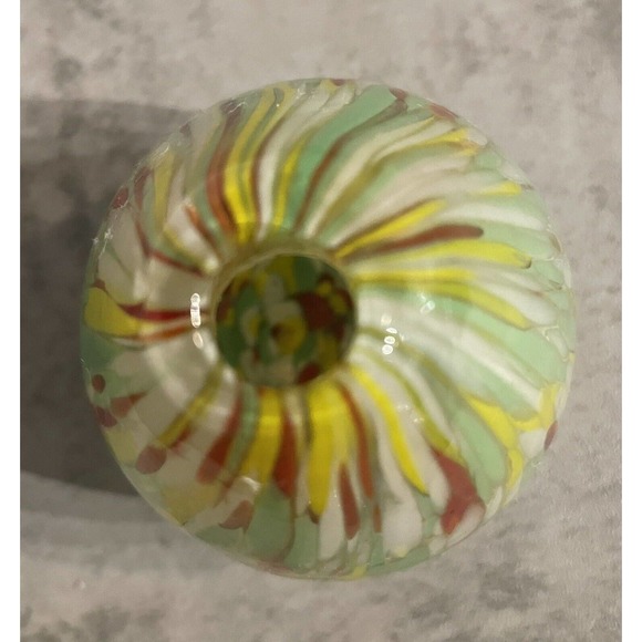 Confetti Swirled Art Glass Oil / Reed Diffuser or Bud Vase Handblown - Picture 7 of 10